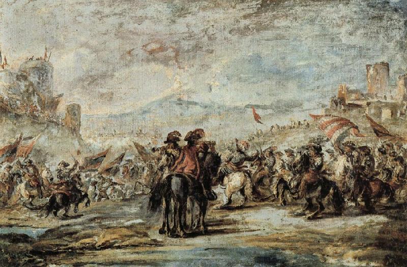 Francesco Simonini The Cavalry Charge oil painting image